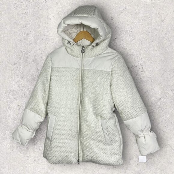 NWT Vegan Puffer Winter Coat NOIZE Nordstrom Size Small White Minka Insulated S - Picture 14 of 16